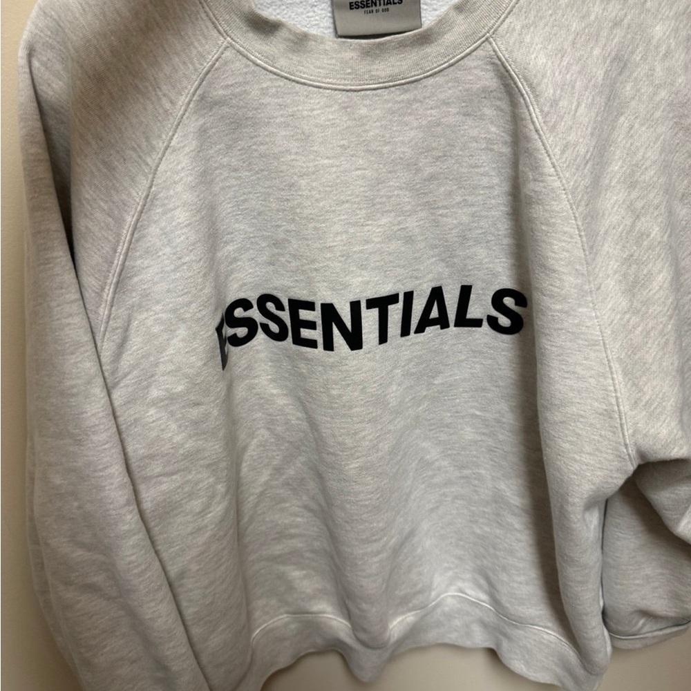 Essentials Fear Of God Oatmeal Crewneck Sweatshirt